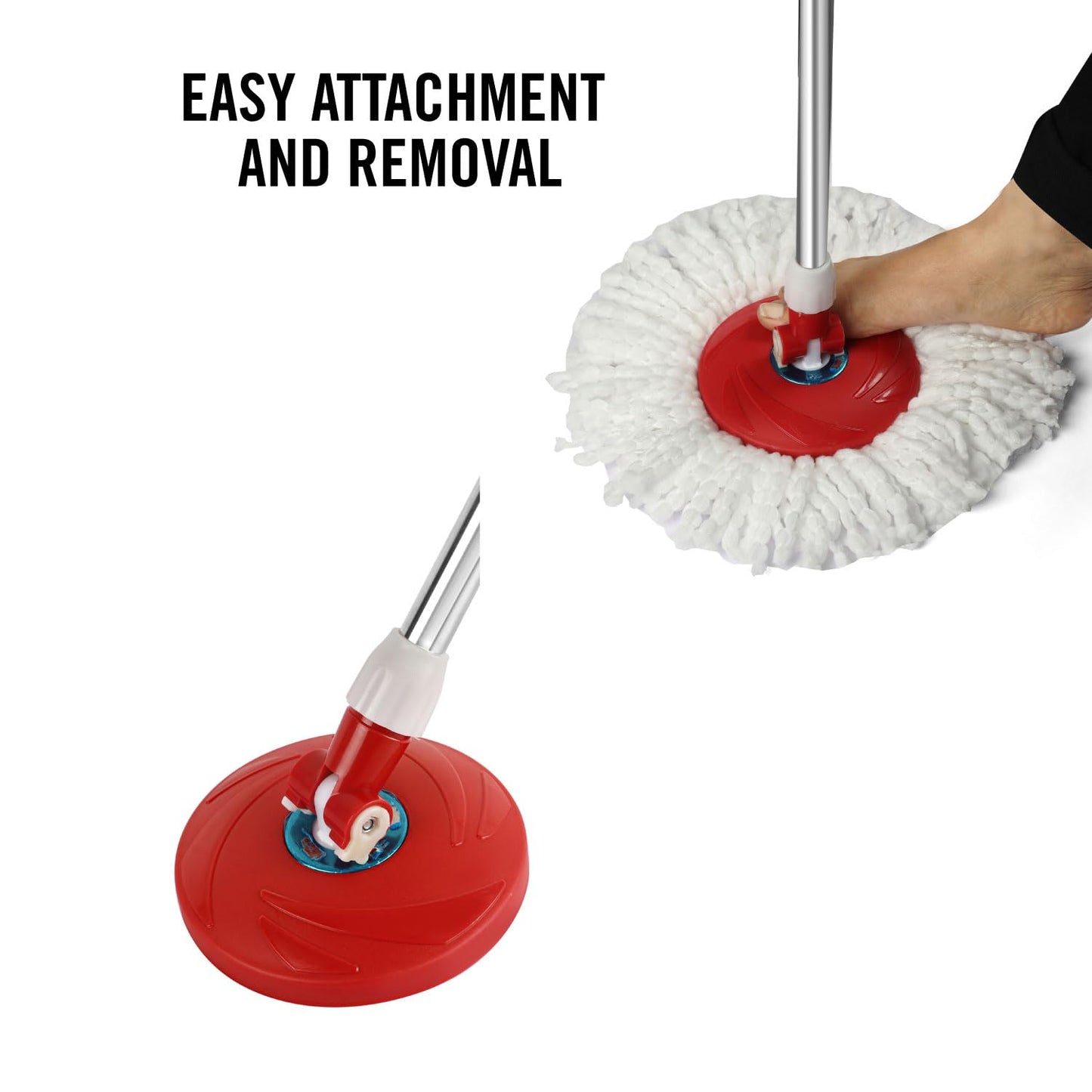 Eco Spin Mop-Rod Stick with 1 refill (free)