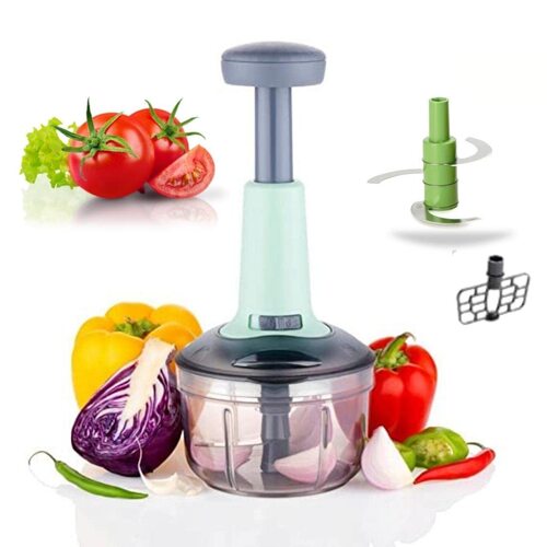 650ml Chopper Manual Chopper Large Quick & Powerful (Premium) | 3 Stainless Steel Blades