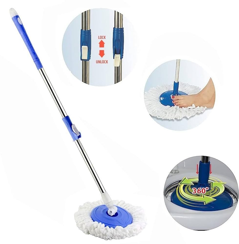 Eco Spin Mop-Rod Stick with 1 refill (free)