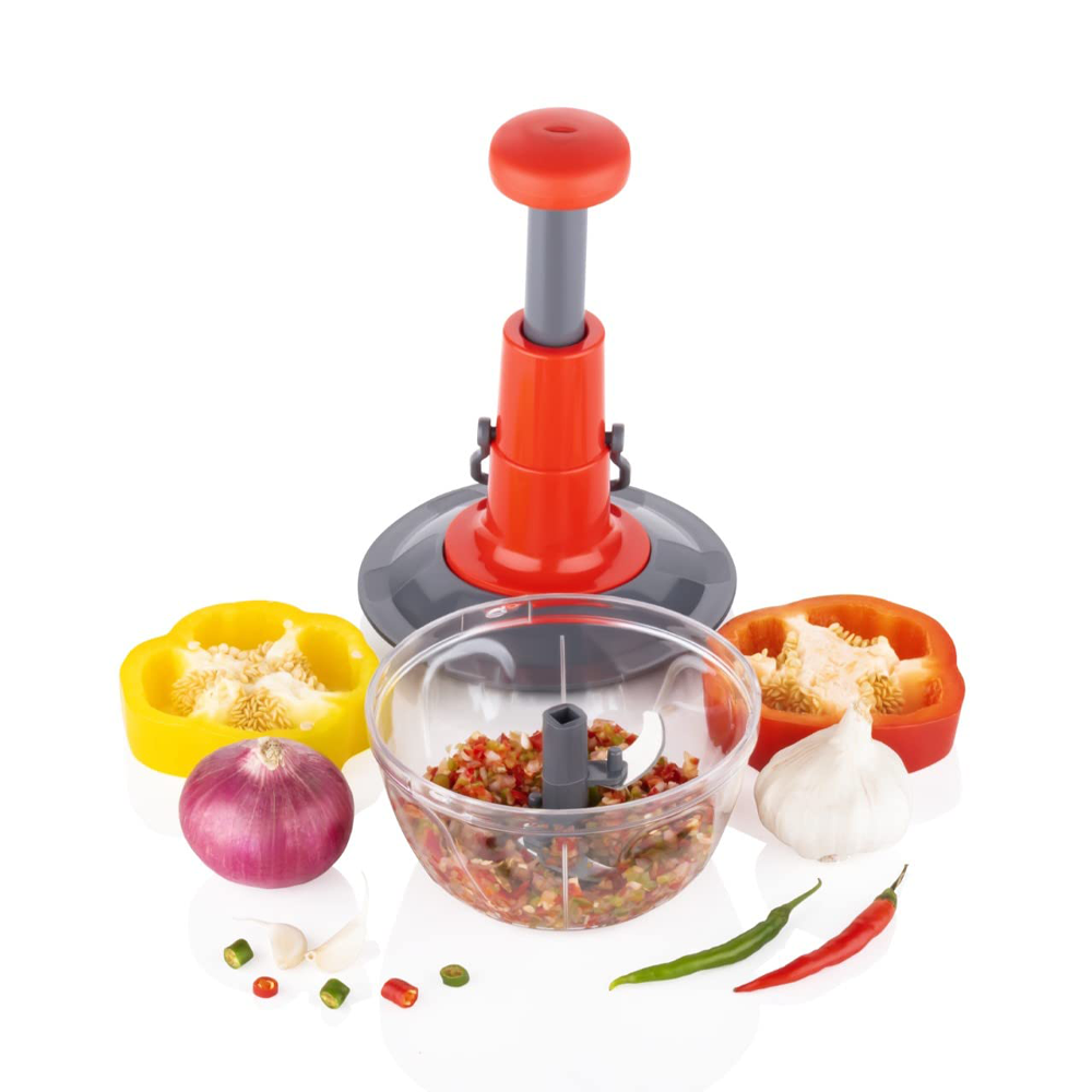 650ml Chopper Manual Chopper Large Quick & Powerful (Premium) | 3 Stainless Steel Blades