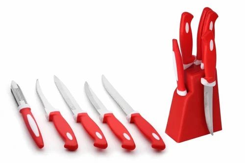 TRENDY Knife Set for Kitchen , 5 pcs set with stand