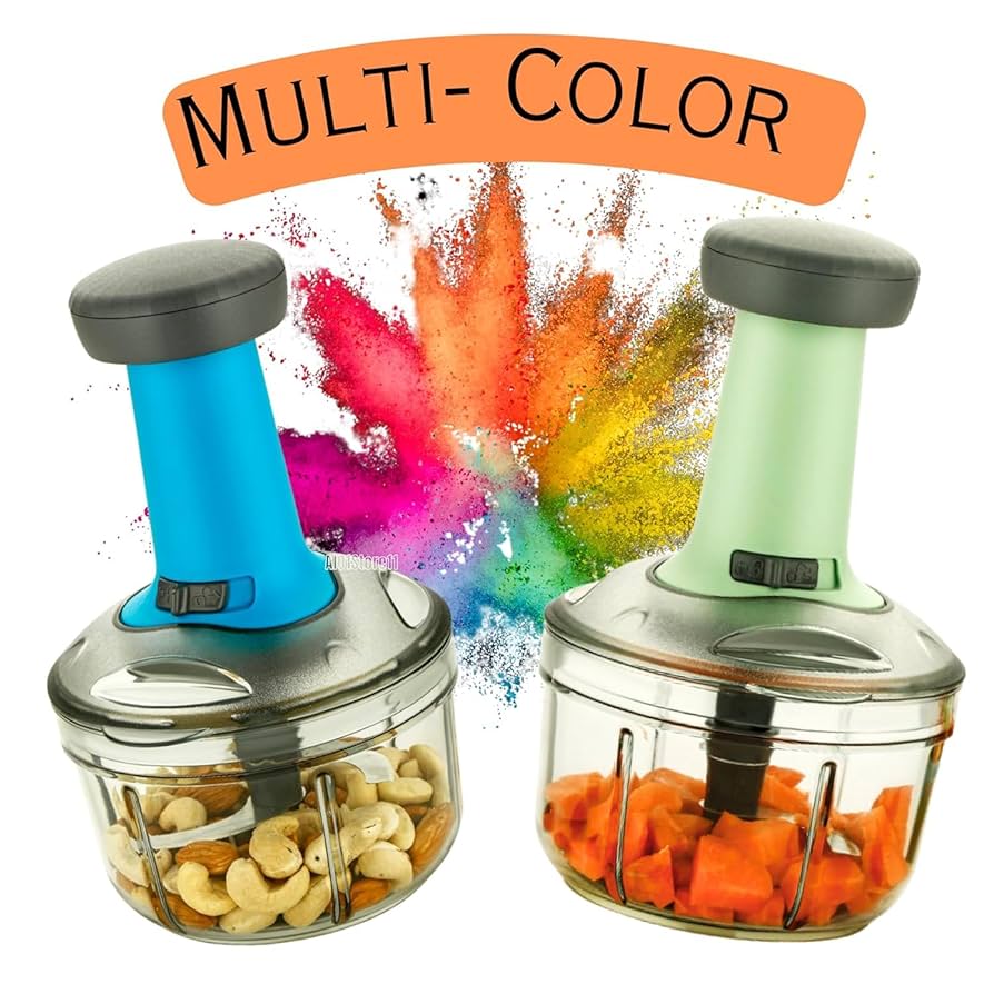650ml Chopper Manual Chopper Large Quick & Powerful (Premium) | 3 Stainless Steel Blades