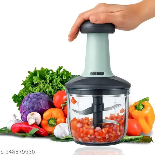 650ml Chopper Manual Chopper Large Quick & Powerful (Premium) | 3 Stainless Steel Blades