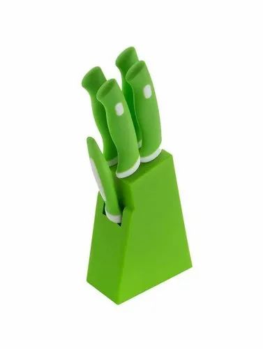 TRENDY Knife Set for Kitchen , 5 pcs set with stand