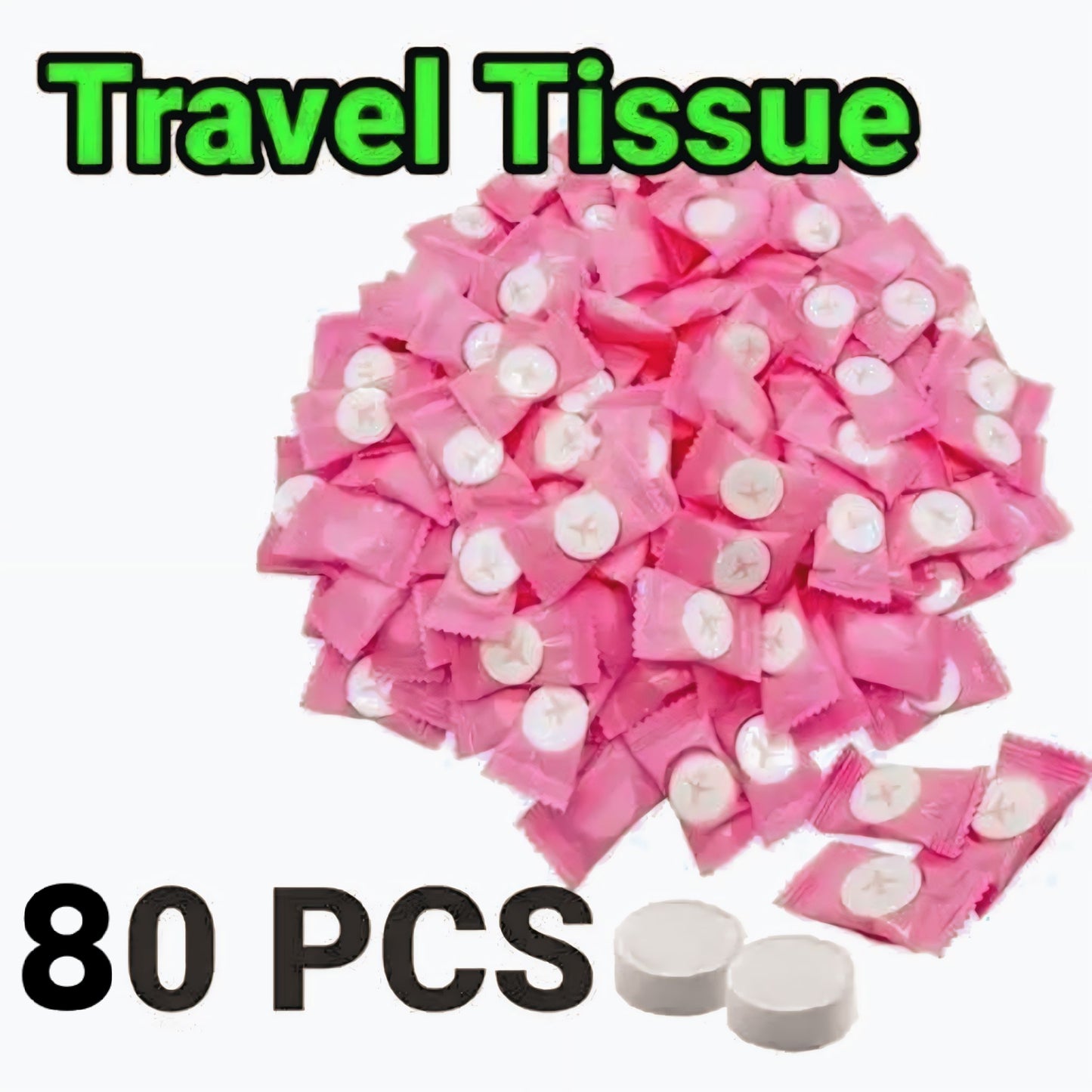 COMPRESSED FACE TISSUES FOR TRAVEL AND HYGIENE PURPOSES (20-80 Pcs per pack)