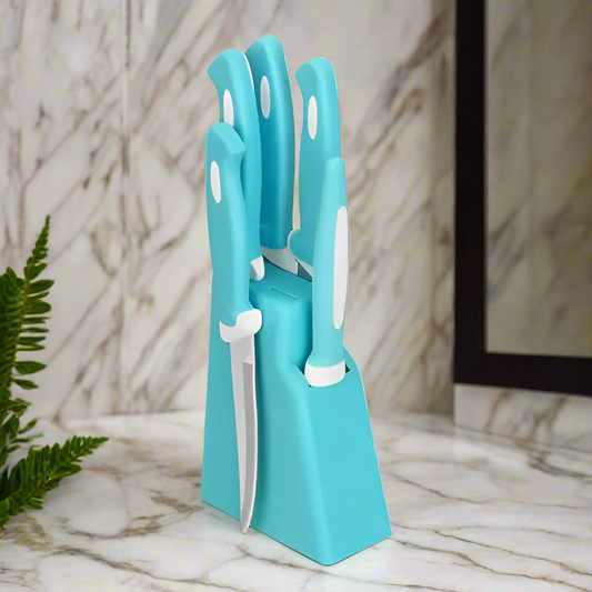 TRENDY Knife Set for Kitchen , 5 pcs set with stand