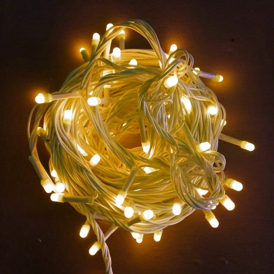 Festive Gold Color Rice Light 12-Meter 38 Pixel Led Decorative String Light For Diwali(pack of 2)